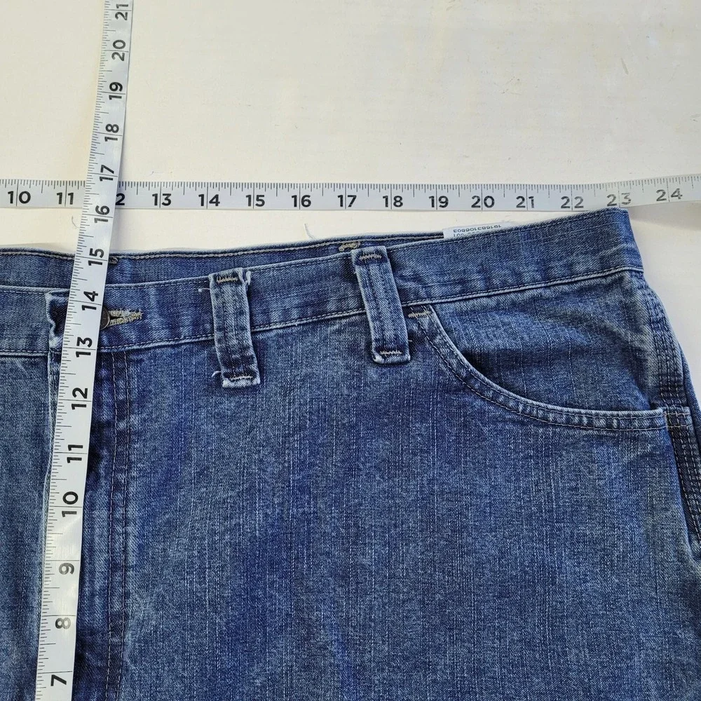 Wrangler Mens Carpenter Denim Shorts Size 46‎ Blue Medium Wash Utility Workwear